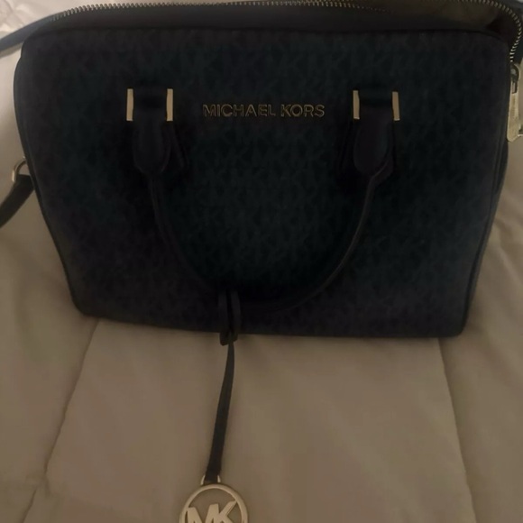 Michael Kors Navy Hand Bag - Picture 2 of 4
